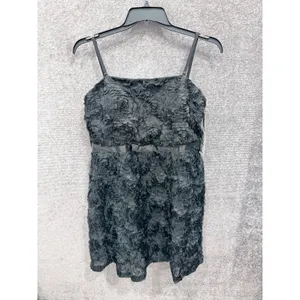 Kensie Dress 16 Black Fit & Flare 3D Rosette Sleeveless Cocktail Mini thumbnail 4
