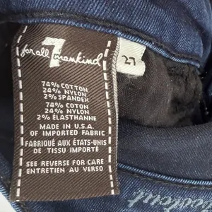 7 For All Mankind mid rise dark wash bootcut denim jean women’s size 27 thumbnail 3