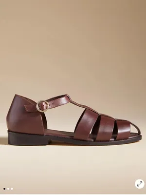Pilcro Maris Fisherman Sandals in Brown Leather thumbnail 2