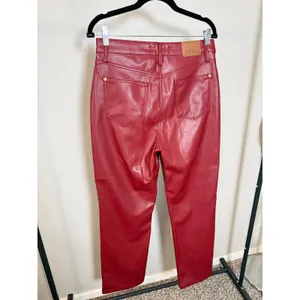 Judy‎ Blue Tummy Control Red Leather Straight Pant Size 5/27 thumbnail 6