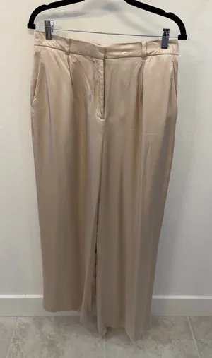 ZARA Silk Pants Wide-Leg thumbnail 1