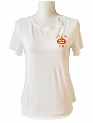 Old navy Halloween pumpkin top graphic T-shirt small new with tag thumbnail 1