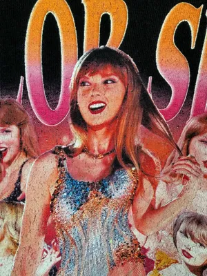 Taylor Swift Eras Tour Black Graphic Off the Shoulder T-Shirt thumbnail 7