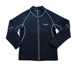 Sunlan Neoprene Jacket Black Gray Trim‎ Full Zip Activewear Women's XL thumbnail 1