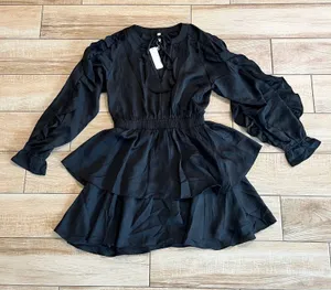 Womens NWT Glam Black Mini Dress - M thumbnail 1