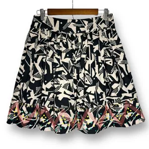 Anthropologie | Odille Abstract‎ Sequin Skirt | A-Line | 6 | Embroidered Lined thumbnail 3