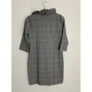 Gretchen Scott Ruff Neck Wall Street plaid‎ dress size small thumbnail 6