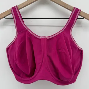 Wacoal 855170 Simone Sport Underwire Bra Magenta Pink 38H Full Coverage Unlined thumbnail 1