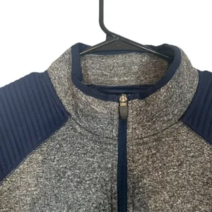 NFL Blue & Gray Boston Patriots Football Full Zip High Neck Jacket Women Sz S thumbnail 2