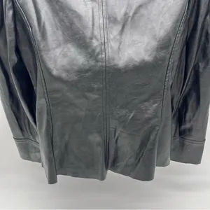 DO+BE Black Vegan Leather Zippered Front Jacket with Puff Sleeves-Size M thumbnail 8