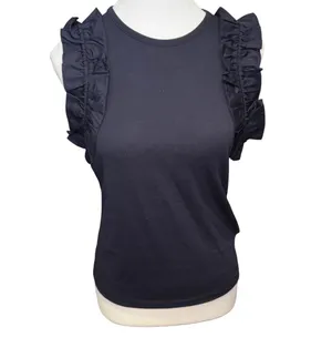 Ruffle trim preppy mixy tank top thumbnail 5