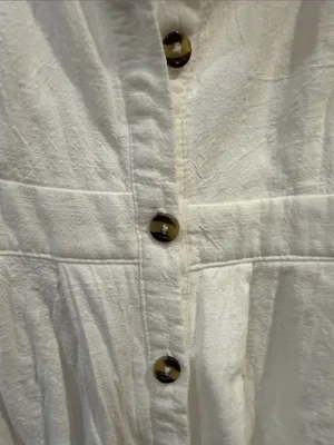 Lulus Button-Front White Spaghetti Strap Dress thumbnail 3