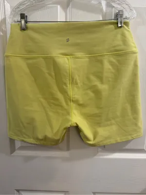 Peloton Neon Yellow High-Rise Bike Shorts thumbnail 4