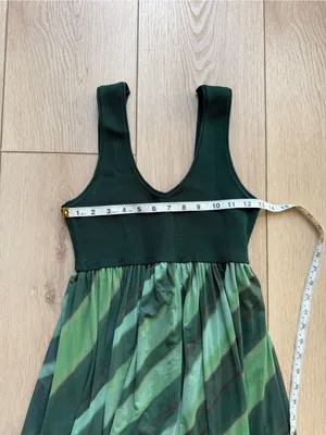 Dress To Clothing Boutique Brazil Sleeveless Green Maxi Dress Striped Size Small thumbnail 7