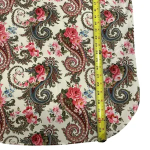 Vintage 90s gold label Victoria’s Secret floral paisley print robe scalloped hem thumbnail 8
