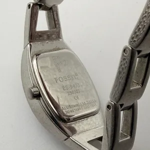 Vintage Fossil F2 'Forever' Women's Stainless Steel Watch ES-9423 New Battery thumbnail 5
