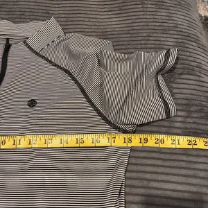 G/Fore 1/4 Zip Lightweight Striped Stitched Golf Top Women's SZ Large thumbnail 5