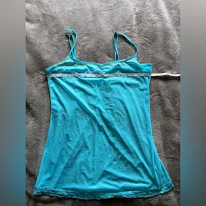 VICTORIA’S SECRET Vintage Electric Blue Sheer Lingerie Sleep Dress Sz M EUC thumbnail 5