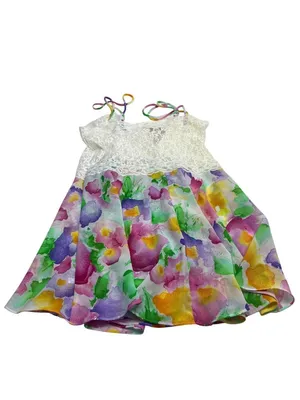 Victorias Secret Floral Babydoll Lace Chemise With Adjustable Straps Size M 31a thumbnail 7