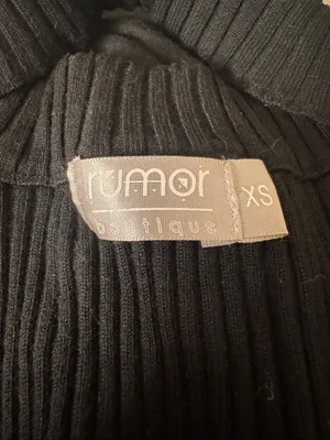 Rumor Boutique Choker Cutout Ribbed Tank Womens XS Black Sleeveless Knit Top thumbnail 7