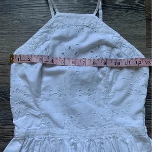 Abercrombie & Fitch White Eyelet Mini Dress S thumbnail 3