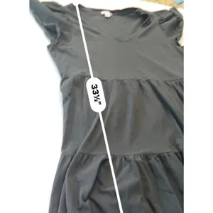 J.Crew Dress Womens Medium M Black Tiered Mini V-Neck Flutter Sleeve Sundress⁠ thumbnail 11