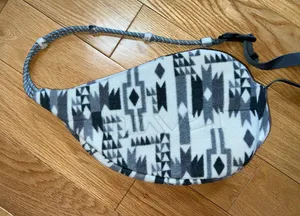 Kavu pendleton style Cream & Gray Aztec Rope Sling Bag thumbnail 1
