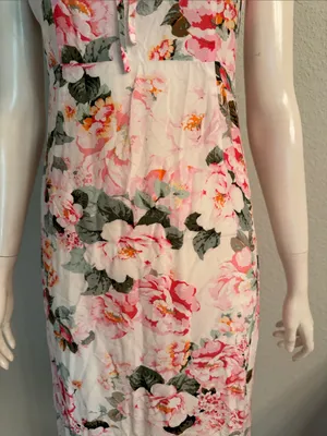 Favorite Daughter Floral Pink Spaghetti-Strap Maxi Dress Size 8🌸💗 thumbnail 9
