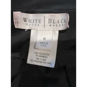 White House Black Market WHBM Black Pant Jumpsuit Strapless Stretch Medium thumbnail 6