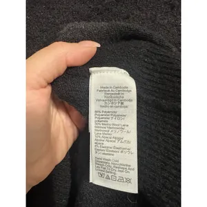 J. Crew women's Black Rollneck supersoft‎ yarn Mock Neck Merino Wool Sweater 2X thumbnail 6