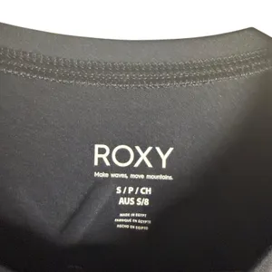 Roxy Enjoy Waves Long Sleeve Crewneck Black Lycra Rashguard Swim Top Size Small thumbnail 6