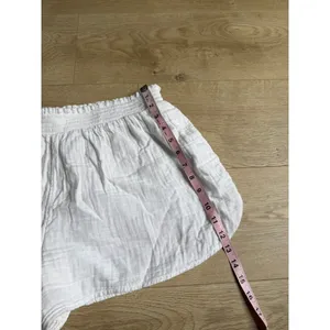Aerie Gauzy High Waisted Short White Smocked Elastic Waist Beach Loungewear XL thumbnail 5