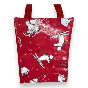 Vera Bradley Beary Merry Polar Bears Market Tote Shopping Bag Reusable Christmas thumbnail 5