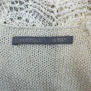 Rubbish EUC Cream Lightweight Knit Racerback Crochet Hem Tank Sz XS‎ thumbnail 5