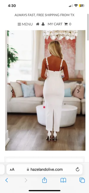 Hazel and Olive White Dress thumbnail 2