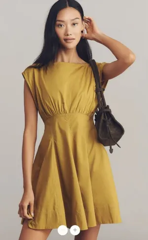 Anthropologie Maeve Sleeveless Waisted Poplin Mini Dress thumbnail 1