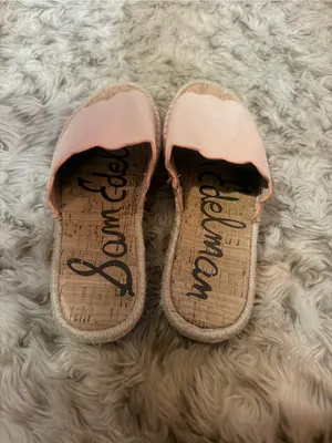 Sam Edelman Blush Scalloped Cork Slide Sandals thumbnail 2