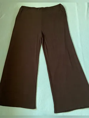 RUBEE wide leg pajama lounge wear sleep pants 2 pockets comfy black NEW size 3X thumbnail 2
