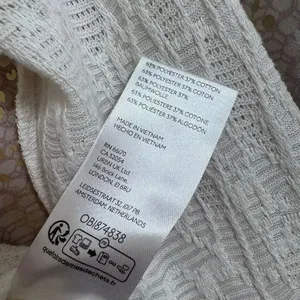 Kimchi Blu Ivory Blair Long Sleeve Lace Mock Neck Sheer Crop Top XS thumbnail 4