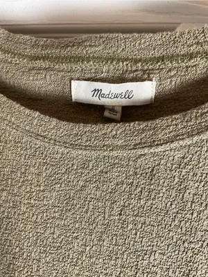 Madewell Texture & Thread Flutter-Sleeve Women’s Top size Small thumbnail 4