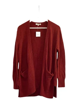 Madewell Cozy Cardigan Open-Front Rust Sweater Oversized Size XS NWT thumbnail 3