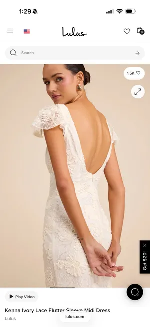 Lulus Flutter sleeve Lace Dress thumbnail 2