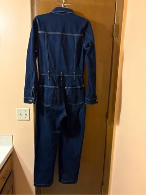 Etica Farrah Denim Boilersuit Jumpsuit in Night Swim thumbnail 5