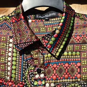 NWOT Urban Modesty Colorful Print Button Dress XL thumbnail 3