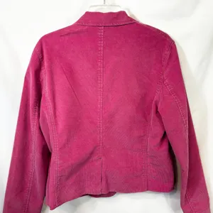 GAP Sz 16 Corduroy Blazer Jacket VTG Y2K Pink Lined Career‎ Office Corpcore 1439 thumbnail 9