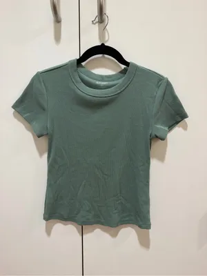 Old Navy Snug Crop T-Shirt Herbal Green thumbnail 2