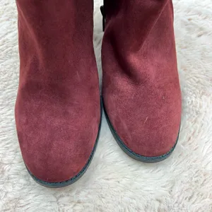 Arturo Chiang leather upper suede block heel bootie thumbnail 6
