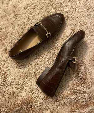 H&M Brown Crocodile Embossed Loafers thumbnail 5
