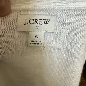 J Crew elevated basics minimalist lightweight white S cardigan thumbnail 3