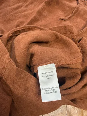 L*Space Indy Romper 100% Cotton Terracotta Brown Size Large thumbnail 5
